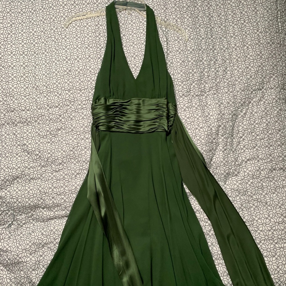 Maggy London silk halter cocktail dress